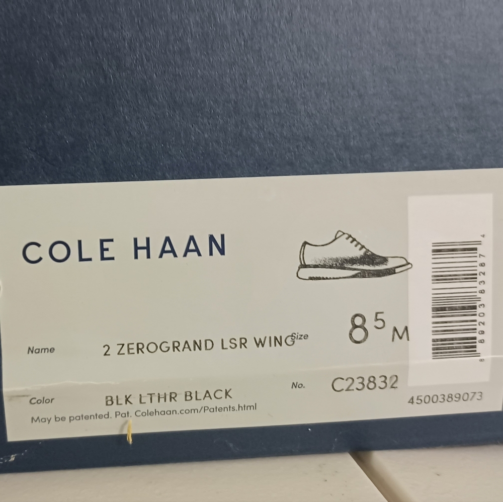 Cole Haan Black Zerogrand Leather Oxfords